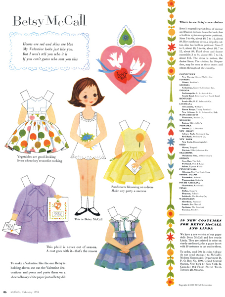 Betsy McCall Paper Doll
